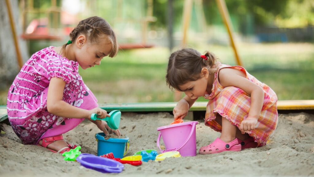 Kids playing with toys for Summer